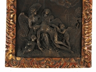 MOTHER MARY JESUS AT THE CROSS BRONZE PLAQUE