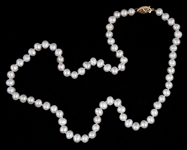 14K GOLD AND FRESHWATER PEARL NECKLACE 