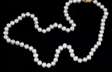14K GOLD AND FRESHWATER PEARL NECKLACE 