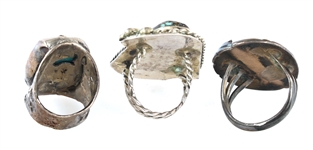 SOUTHWEST STYLE STERLING SILVER TURQUOISE RINGS