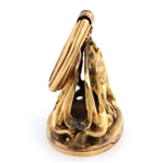 19th C. GOLD FILLED JEWELRY TINTYPE LOCKET & FOB