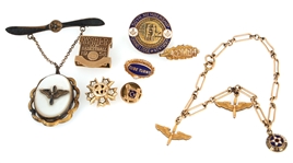 GOLD & GOLD FILLED MILITARY & CIVILIAN PINS & CLASP