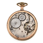 MEN'S BUREN SWISS GOLD FILLED CASE POCKET WATCH