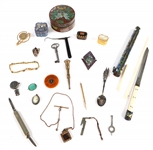 COSTUME JEWELRY, TRINKET BOXES, POCKET KNIVES, & MORE