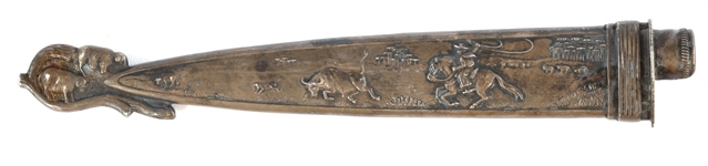 INOX SILVER PLATED GAUCHO COWBOY BOOT KNIFE 