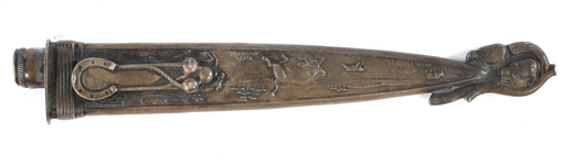 INOX SILVER PLATED GAUCHO COWBOY BOOT KNIFE 