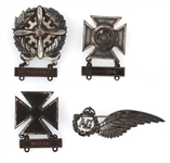 STERLING SILVER MILITARY AIR FORCE & MARKSMAN BADGES