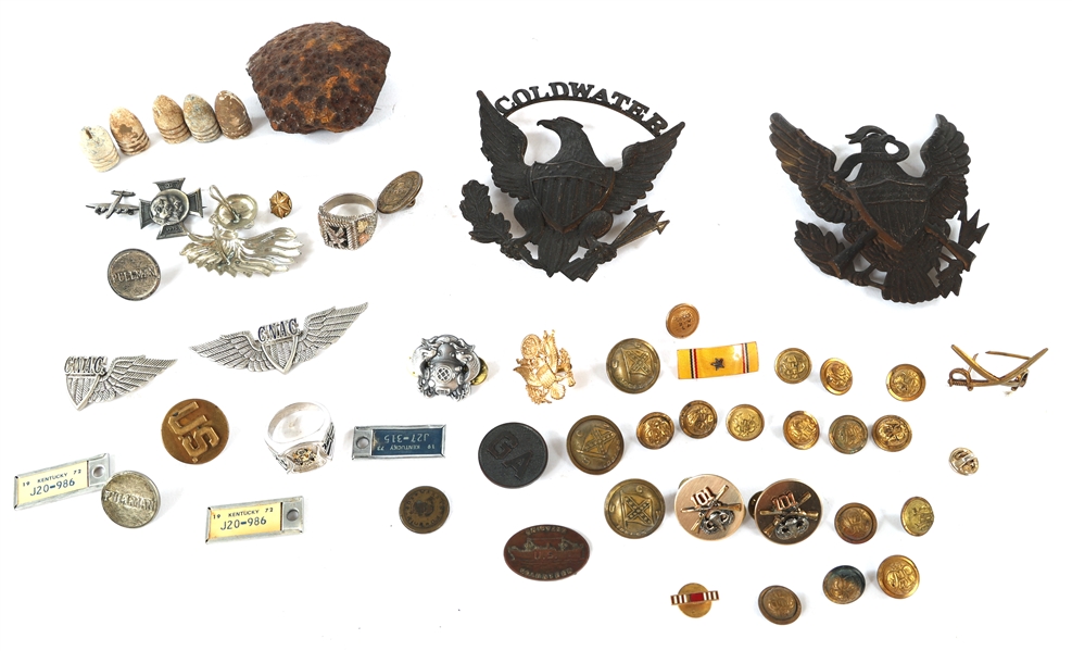 US MILITARY & CIVILIAN PINS, INSIGNIA, & RELICS