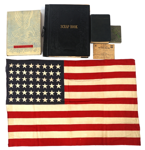 US MILITARY ARCHIVE IMAGES SERVICE BOOK MANUALS & FLAG