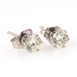 14K WHITE GOLD DIAMOND STUD EARRINGS