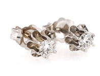 14K WHITE GOLD DIAMOND STUD EARRINGS