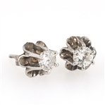 14K WHITE GOLD DIAMOND STUD EARRINGS
