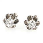 14K WHITE GOLD DIAMOND STUD EARRINGS