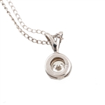 14K WHITE GOLD SOLITAIRE DIAMOND NECKLACE