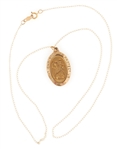14K YELLOW GOLD SAINT CHRISTOPHER ICON NECKLACE