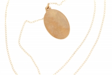14K YELLOW GOLD SAINT CHRISTOPHER ICON NECKLACE