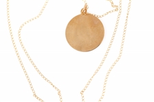 14K YELLOW GOLD SAINT CHRISTOPHER ICON NECKLACE