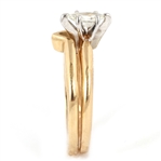 14K YELLOW GOLD MARQUISE DIAMOND WEDDING RING SET
