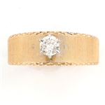 14K YELLOW GOLD SOLITAIRE DIAMOND RING 