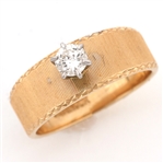 14K YELLOW GOLD SOLITAIRE DIAMOND RING 