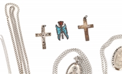 STERLING SILVER ICON NECKLACES & CROSS PENDANTS