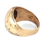 MENS 10K YELLOW GOLD US MILITARY SIGNET RING