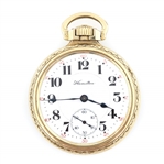MENS HAMILTON GOLD FILLED CASE POCKET WATCH