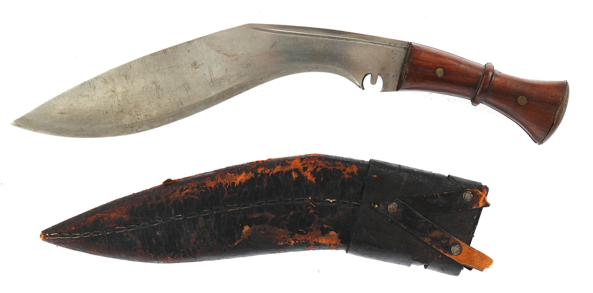 GURKHA KUKRI KNIFE WITH LEATHER SHEATH