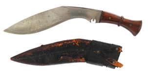 GURKHA KUKRI KNIFE WITH LEATHER SHEATH