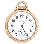 MENS HAMILTON RAILROAD GOLD FILLED CASE POCKET WATCH