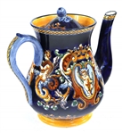 GIEN FRANCE RENAISSANCE FOND BLEU PORCELAIN SET