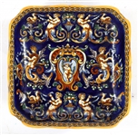 GIEN FRANCE RENAISSANCE FOND BLEU PORCELAIN SET