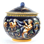 GIEN FRANCE RENAISSANCE FOND BLEU PORCELAIN PIECES
