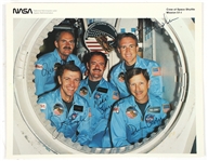 NASA SIGNED CREW PHOTO SPACE SHUTTLE MISSION 51-I