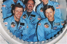 NASA SIGNED CREW PHOTO SPACE SHUTTLE MISSION 51-I