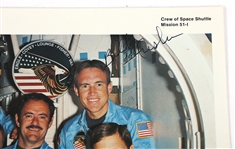 NASA SIGNED CREW PHOTO SPACE SHUTTLE MISSION 51-I