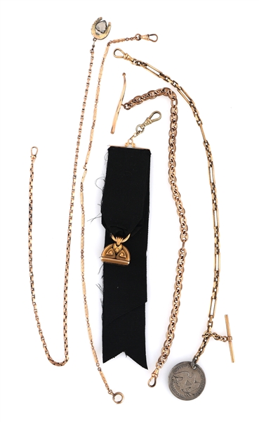 GOLD FILLED DECORATIVE WATCH FOBS