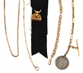 GOLD FILLED DECORATIVE WATCH FOBS
