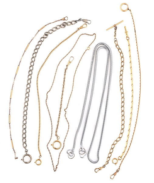 GOLD TONE AND SILVER TONE POCKET WATCH FOBS