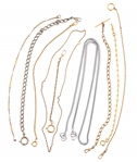 GOLD TONE AND SILVER TONE POCKET WATCH FOBS