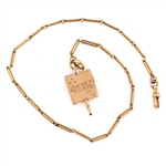 14K YELLOW GOLD WATCH FOB WITH PHI BETA KAPPA CHARM