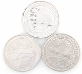 NASA SPACE FLOWN METAL COMMEMORATIVE MEDALLIONS