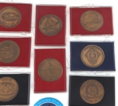NASA SPACE SHUTTLE MISSION BRONZE MEDALLIONS & BUTTONS