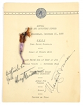 NATIONAL PRESS CLUB HARRY TRUMAN & DAUGHTER SIGNED MENU