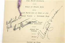 NATIONAL PRESS CLUB HARRY TRUMAN & DAUGHTER SIGNED MENU