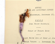 NATIONAL PRESS CLUB HARRY TRUMAN & DAUGHTER SIGNED MENU