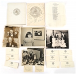 NATIONAL PRESS CLUB SIGNED MENU, PHOTOS & EPHEMERA