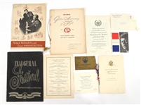 1950s-1960s US POLITICAL INAUGURAL EPHEMERA & MENUS
