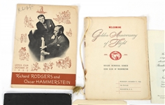 1950's-1960's US POLITICAL INAUGURAL EPHEMERA & MENUS