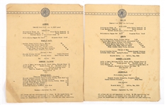 NATIONAL PRESS CLUB AMERICAN LEGION SIGNED MENUS